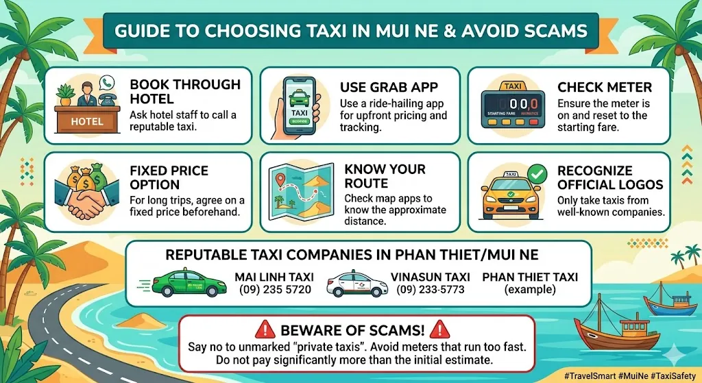 Mui Ne taxi guide with scam prevention tips for tourists