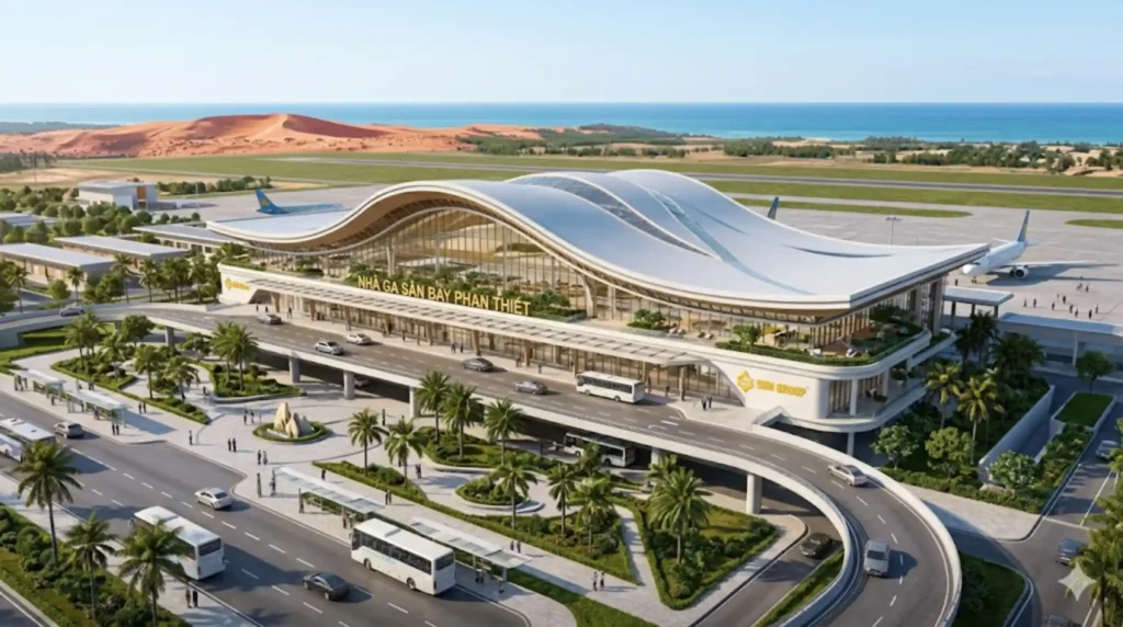 Phan Thiet Airport terminal project near Mui Ne Vietnam